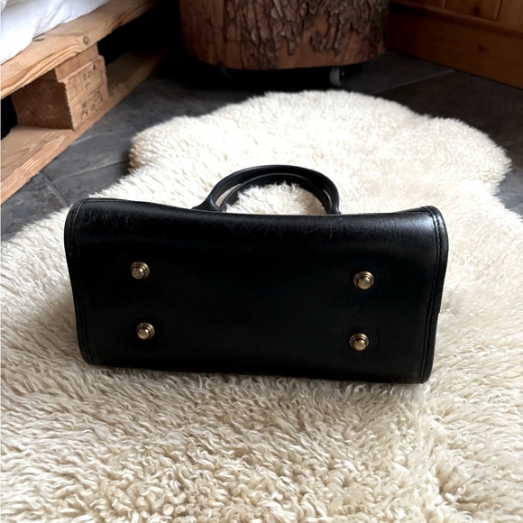 Vintage Michael Green Leather Satchel Handbag - Picture 6 of 10